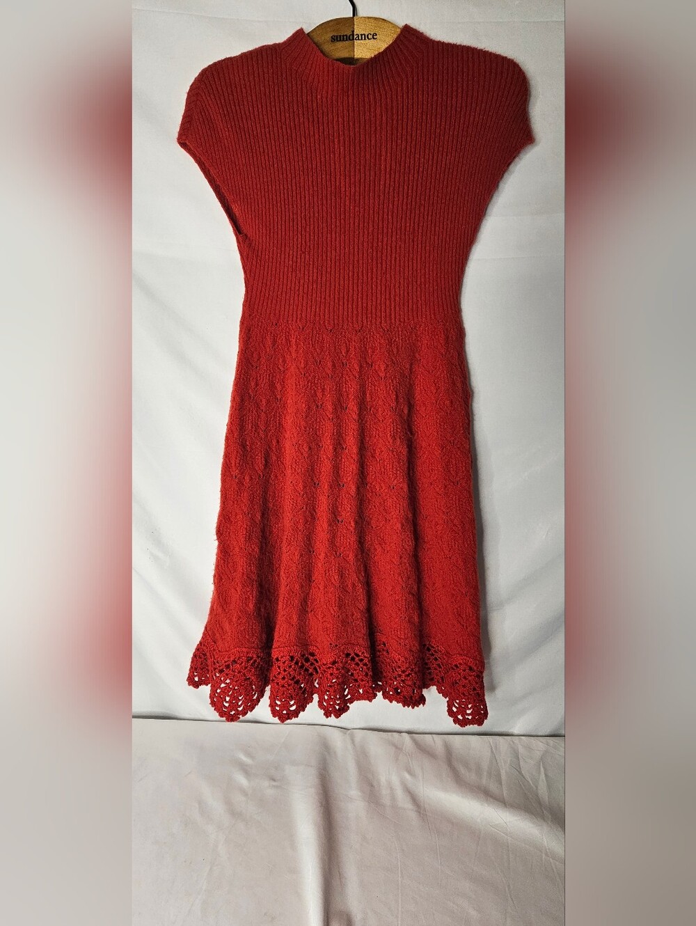 Anthropologie ~ Feather Bone Oda Red Sweater Dress - Picture 2 of 13
